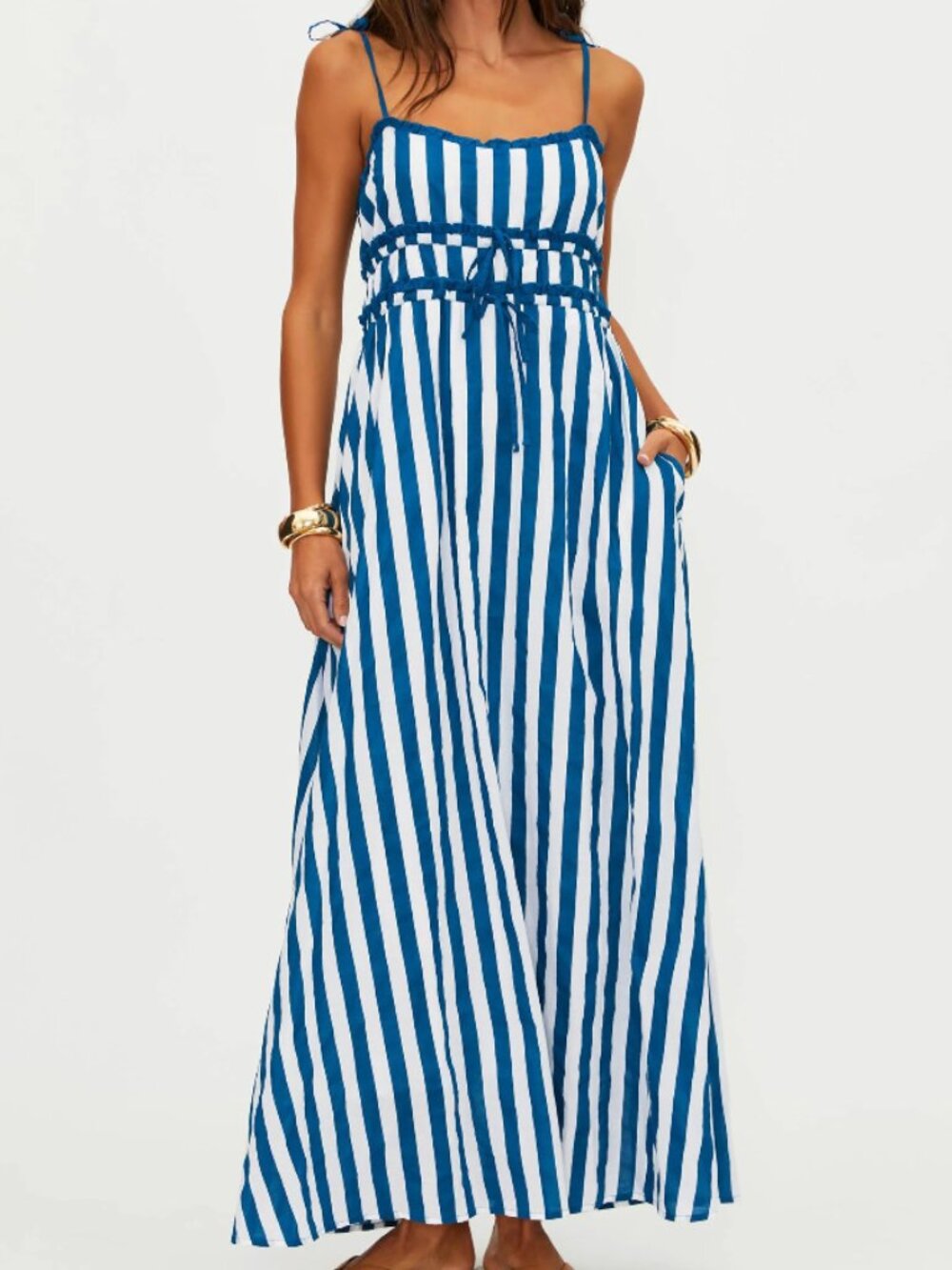 Levie Maxi Dress Twilight Tides Stripes | Beach Riot